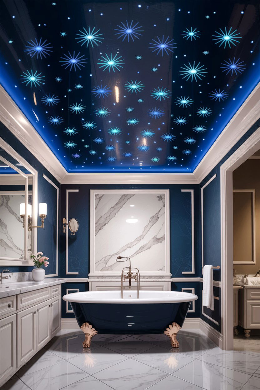Fiber Optic Ceiling - 30 chromotherapy bathroom ideas