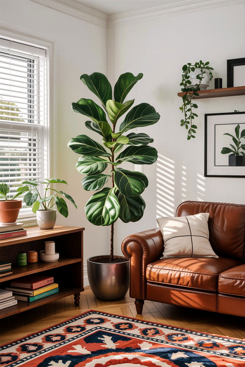 Fiddle Leaf Fig In Small Living Room - 30 living room fiddle leaf fig ideas
