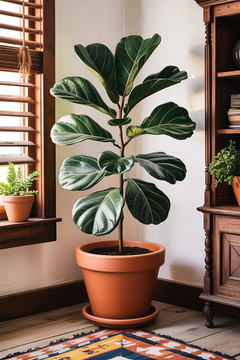 Fiddle Leaf Fig In Terracotta Pot - 30 living room fiddle leaf fig ideas