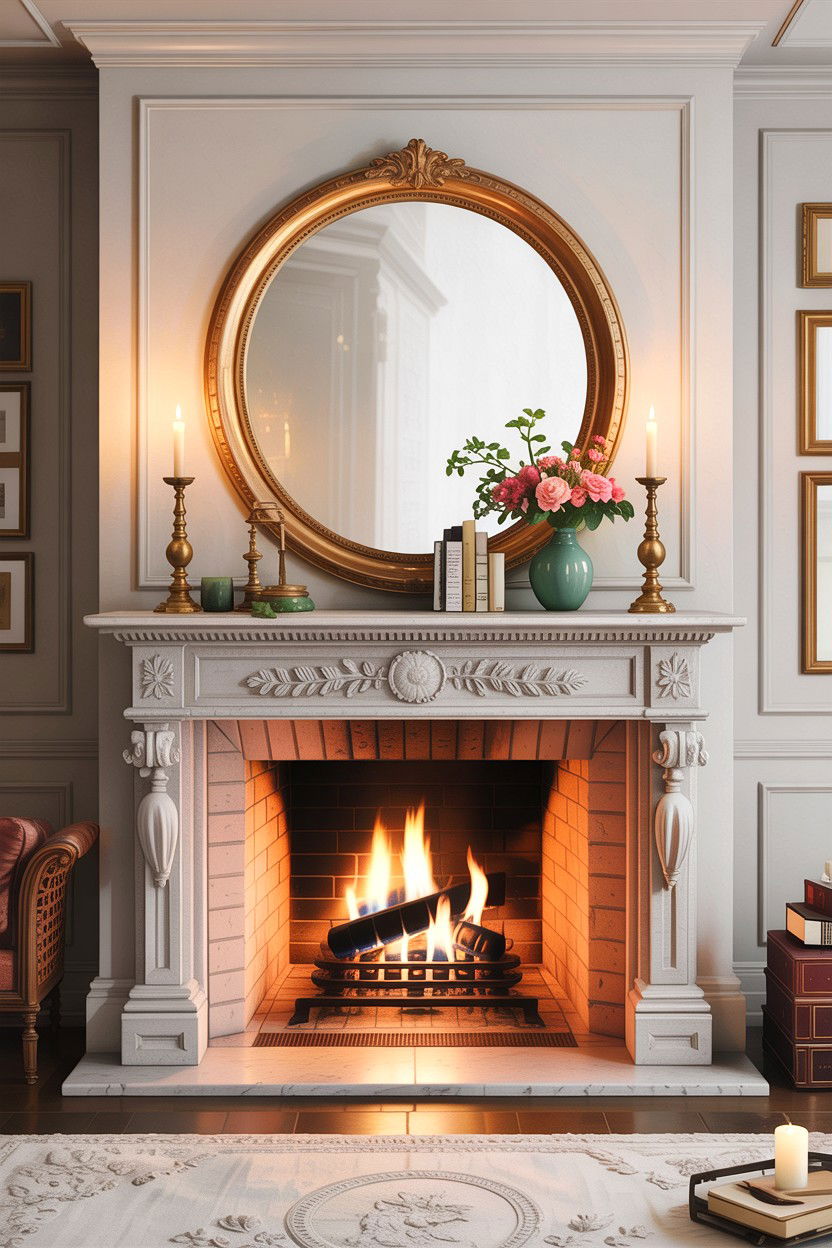 Fireplace Mantel - 30 living room English furniture ideas