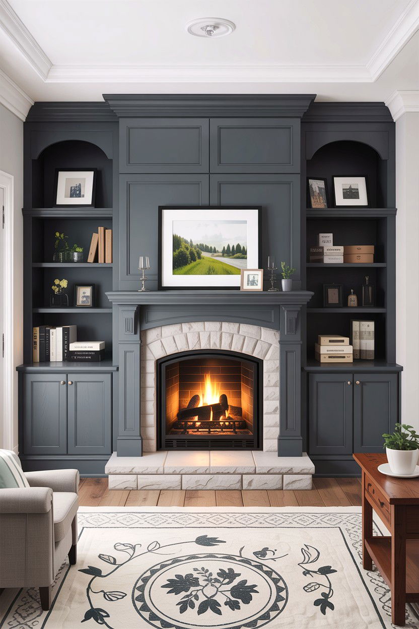 Fireplace Surround With Storage - 30 living room custom cabinetry ideas