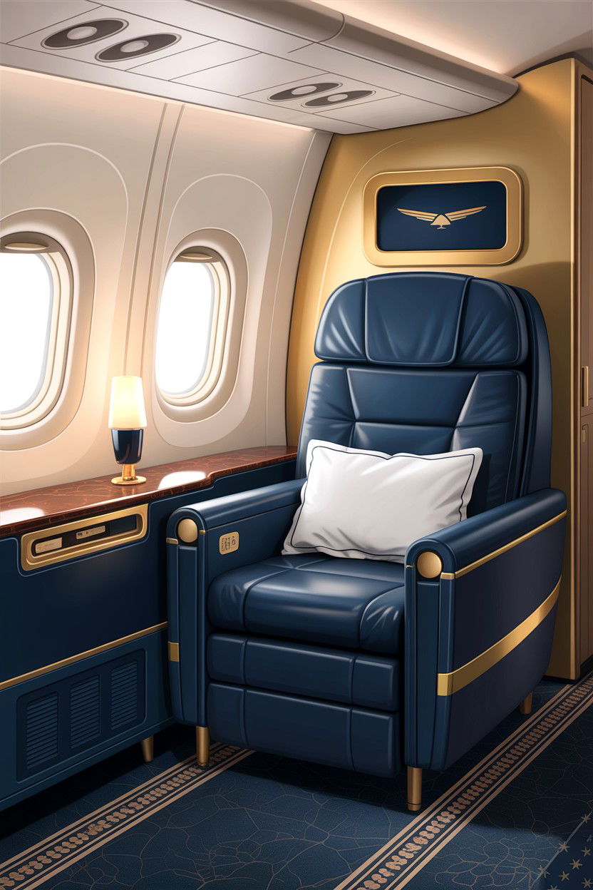 First Class Cabin Seating - 30 airplane bedroom ideas