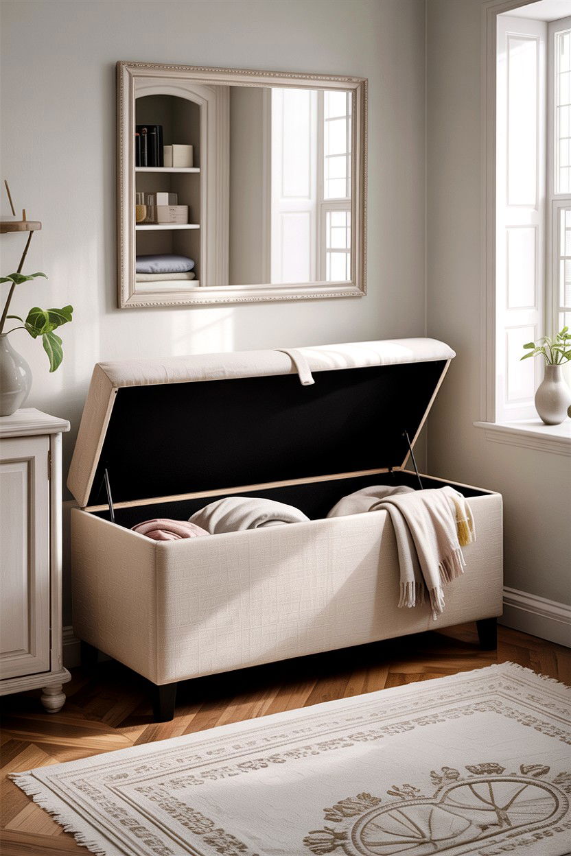 Flip top storage bench - 30 bedroom storage benches