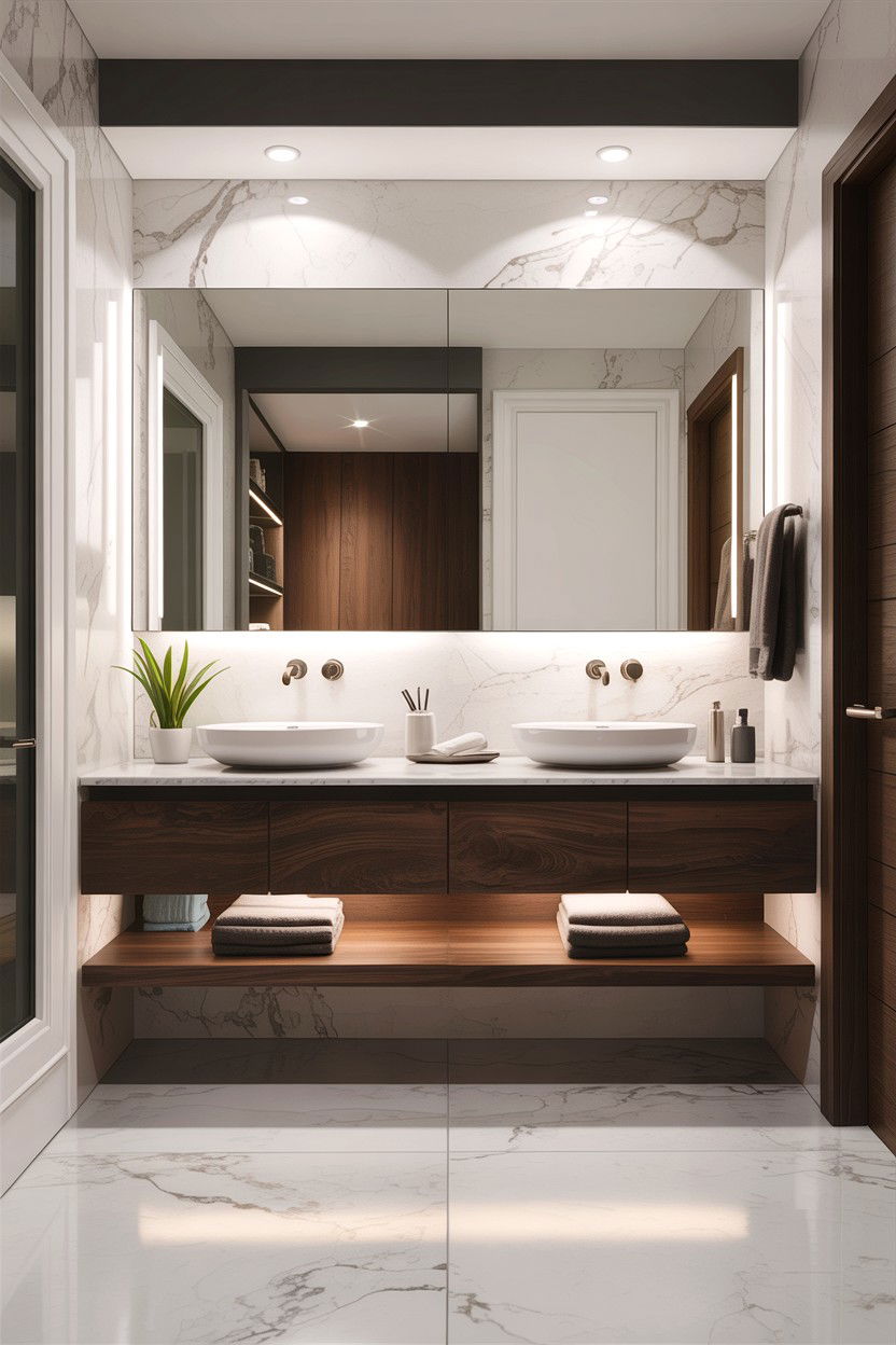 Floating Bathroom Vanity - 30 HGTV bathroom ideas