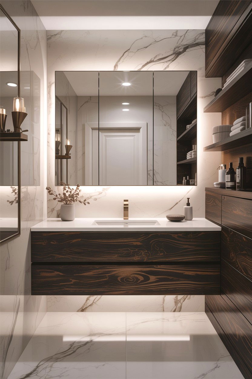 Floating Bathroom Vanity - 30 spacious bathroom ideas