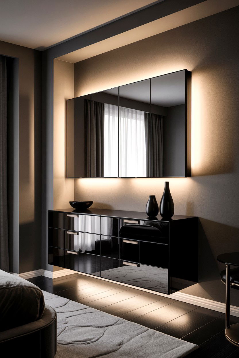 Floating Black Dresser - 30 bedroom black dressers