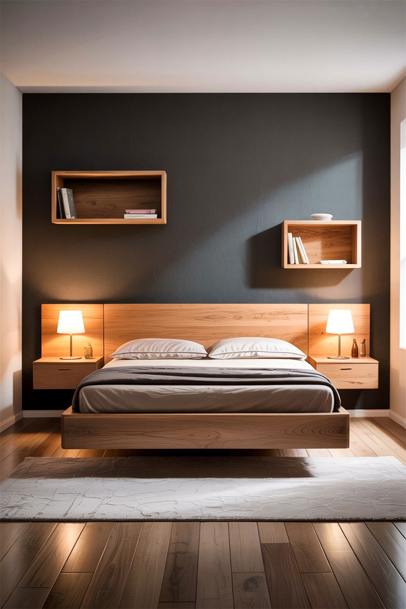 Floating Oak Bedroom Set - 30 bedroom oak furniture ideas