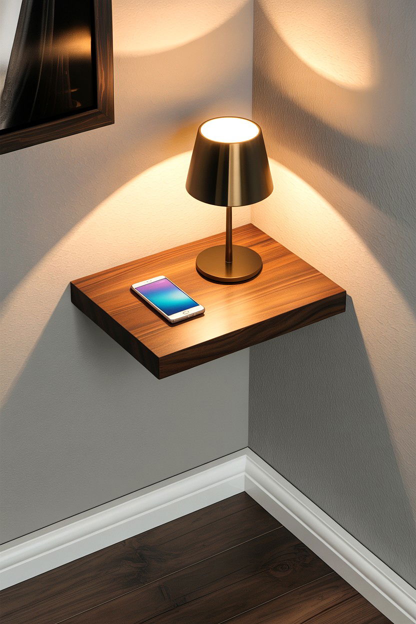 Floating Wall Side Table - 30 living room accent table ideas