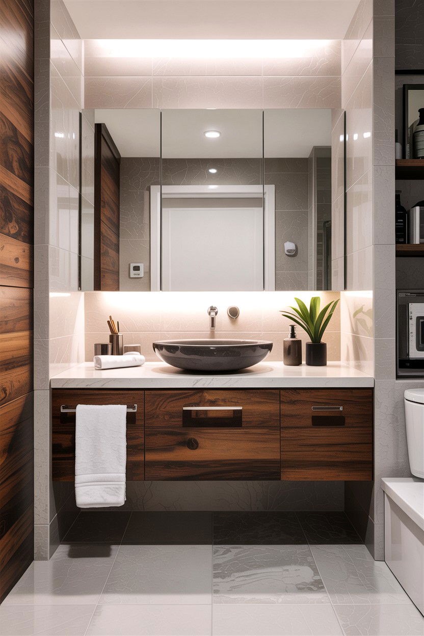 Floating bathroom vanity - 30 bathroom design ideas