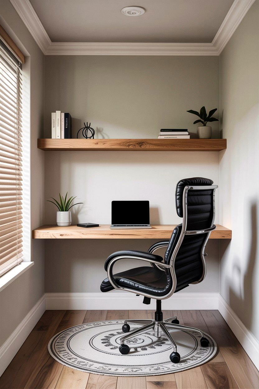 Floating desk for bedroom - 30 bedroom workstation designs