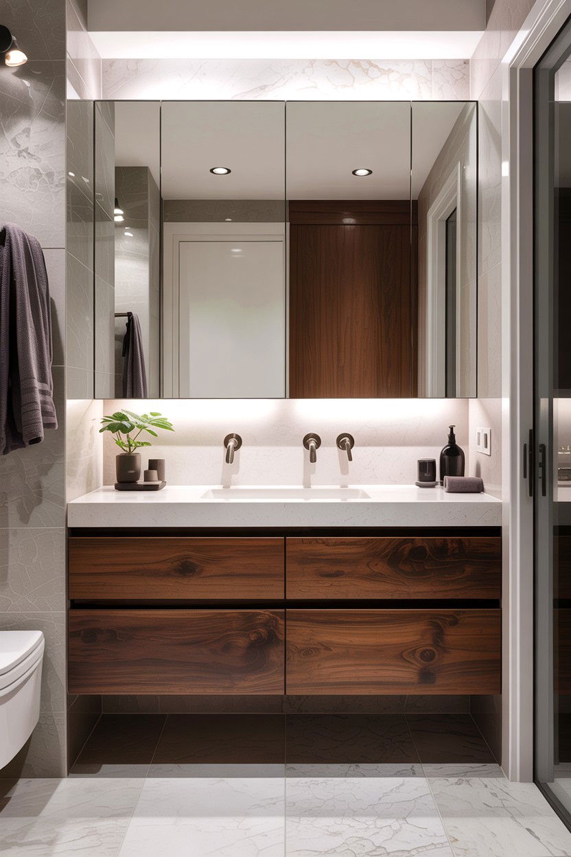 Floating vanity condo bathroom - 30 condo bathroom ideas