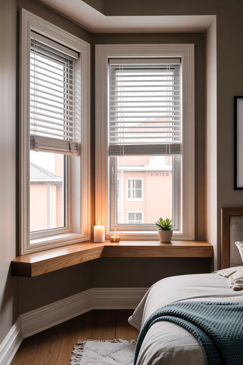 Floating window ledge - 30 bedroom bay window ideas