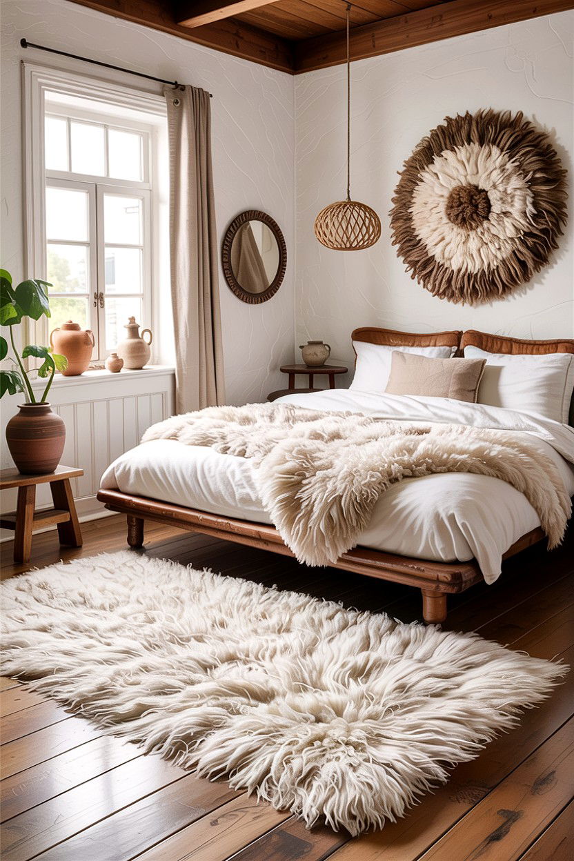 Flokati Shag Rug - 30 bedroom shag rugs