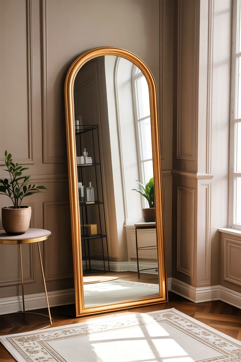 Floor Length Mirror - 30 bedroom corner ideas