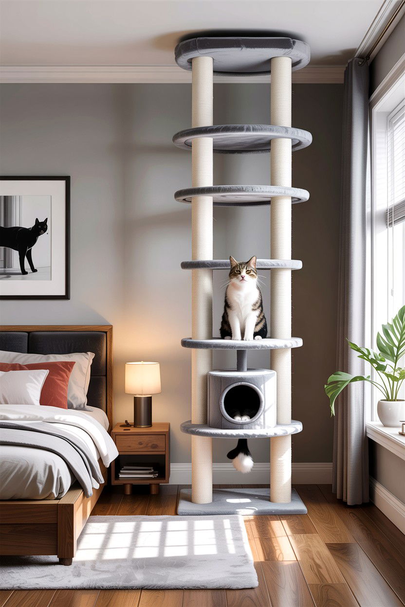 Floor To Ceiling Cat Tree - 30 cat tree bedroom ideas