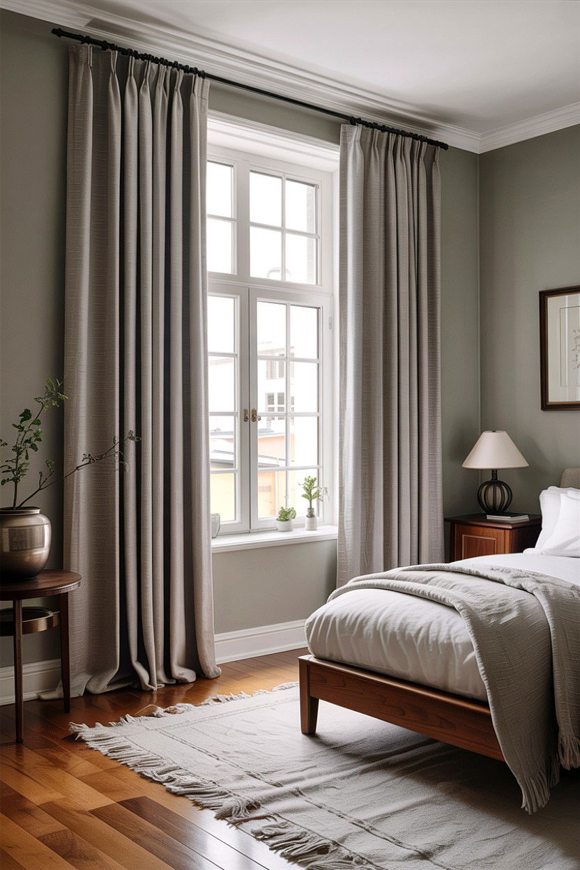 Floor To Ceiling Curtains - 30 Finnish bedroom ideas