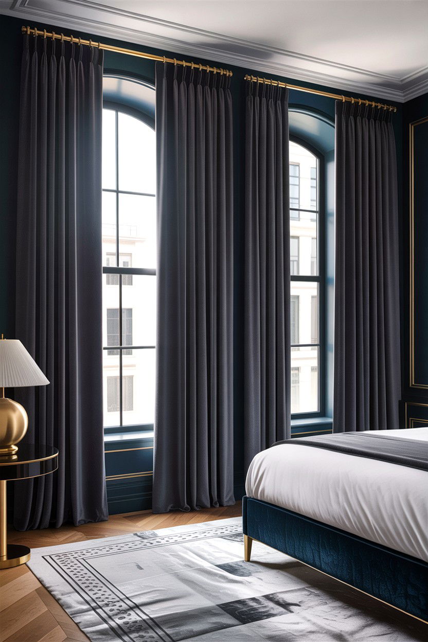 Floor To Ceiling Curtains - 30 boutique hotel bedroom ideas