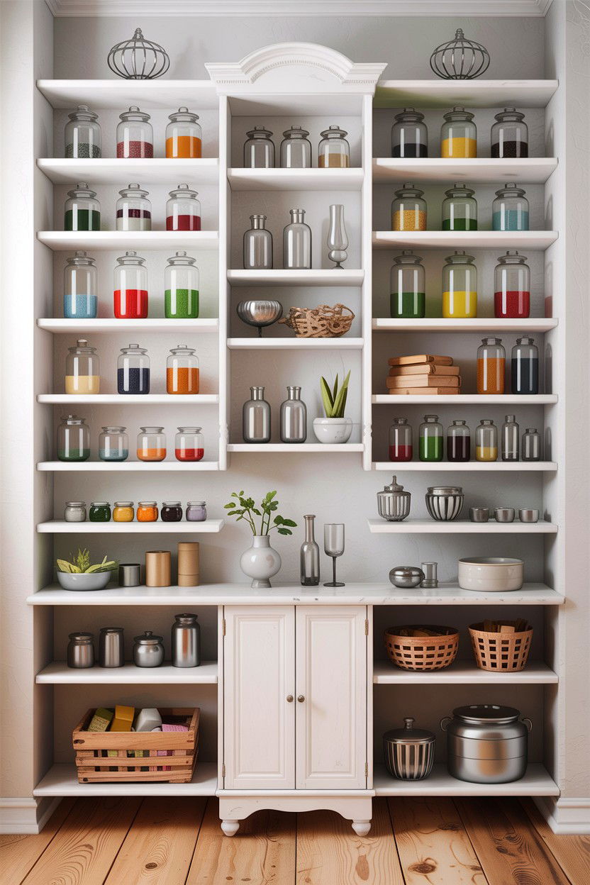 Floor To Ceiling Shelving - 30 bathroom built-in storage ideas