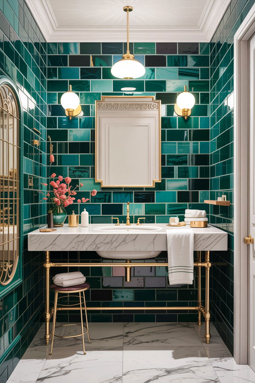 Floor To Ceiling Tile - 30 bathroom architectural detail ideas