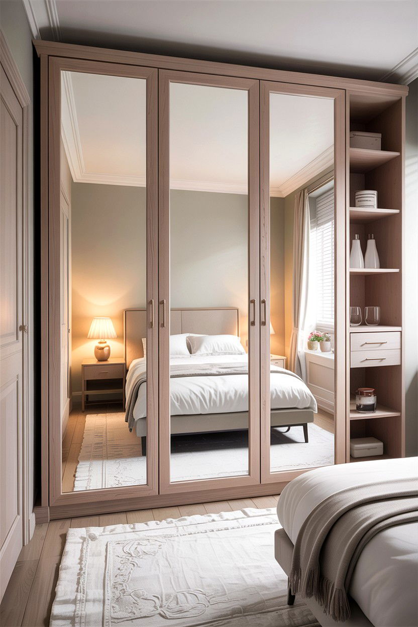 Floor To Ceiling Wardrobe - 30 small bedroom space storage ideas