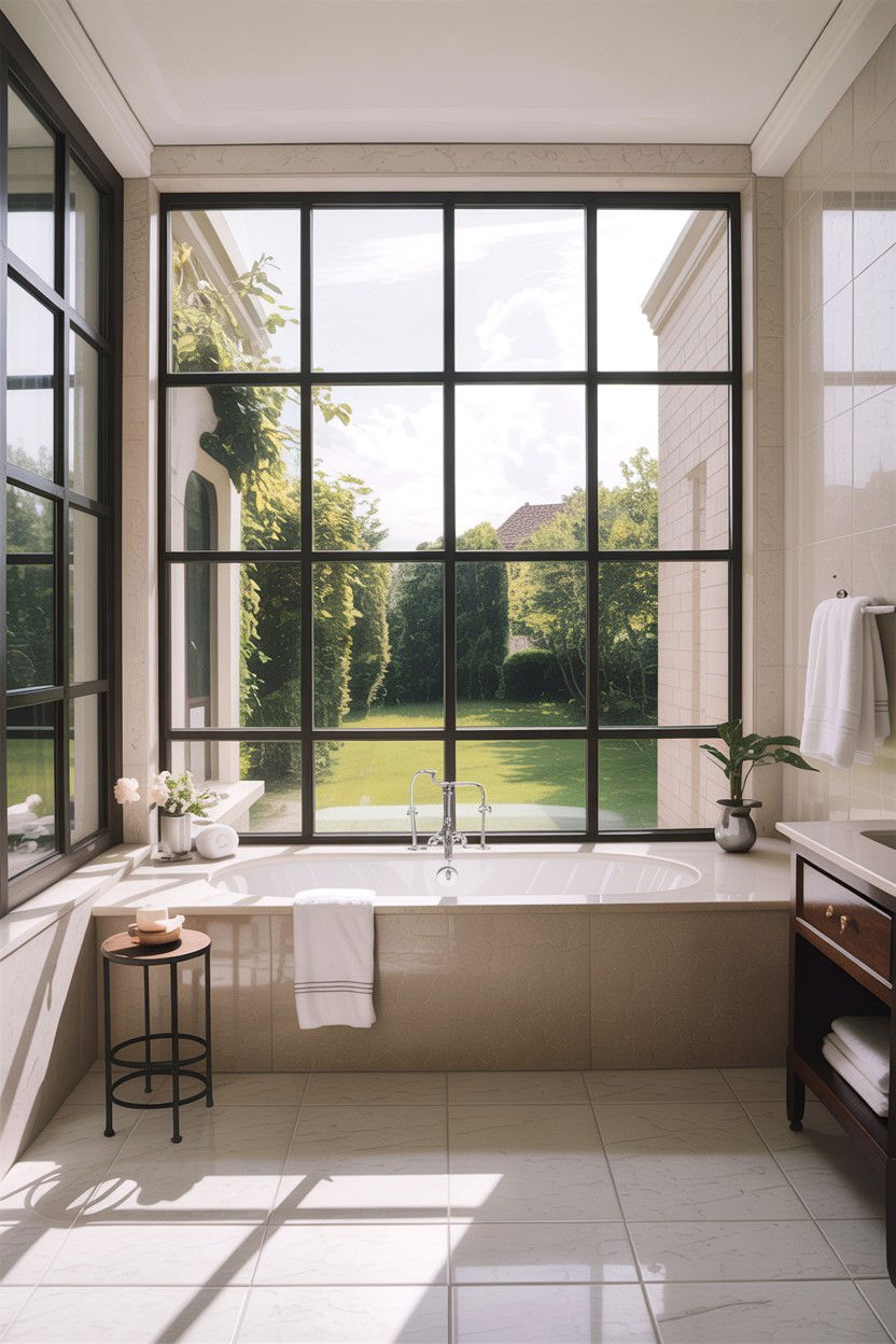 Floor To Ceiling Window Bathroom - 30 spacious bathroom ideas