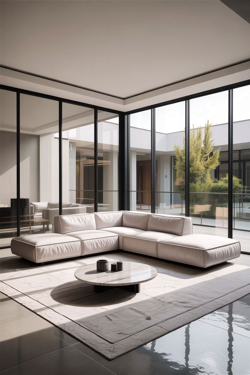 Floor to ceiling glass - 30 architect living room ideas