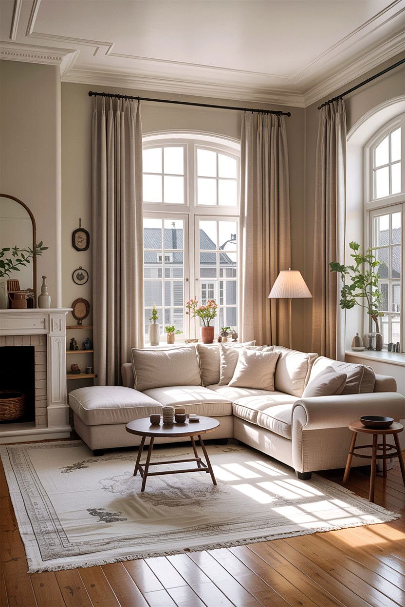 Floor to ceiling linen curtains - 30 living room curtain dividers