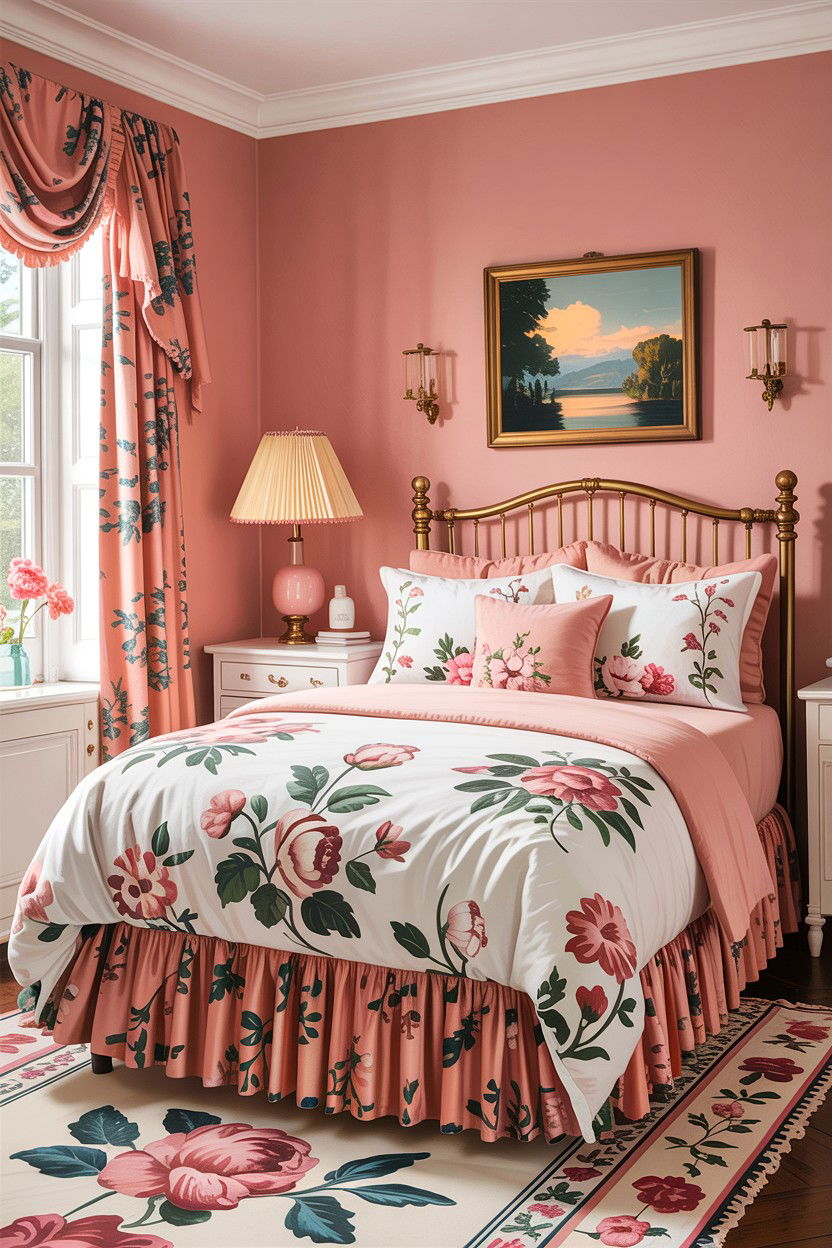 Floral Chintz Bedding - 30 grandmillennial bedroom ideas