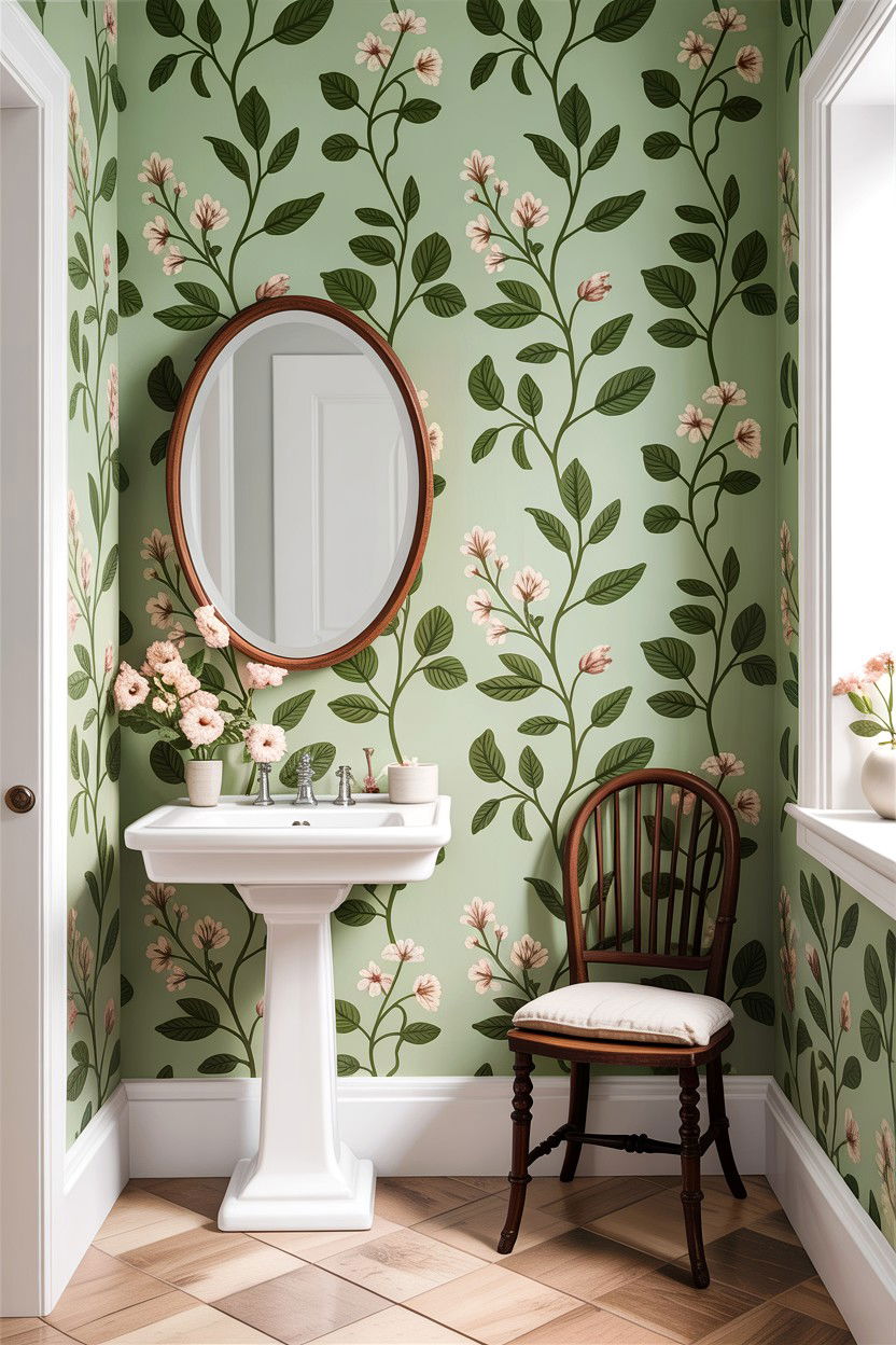 Floral Country Bathroom - 30 country bathroom ideas