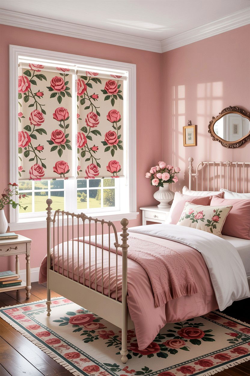 Floral Roller Blinds - 30 bedroom roller blinds