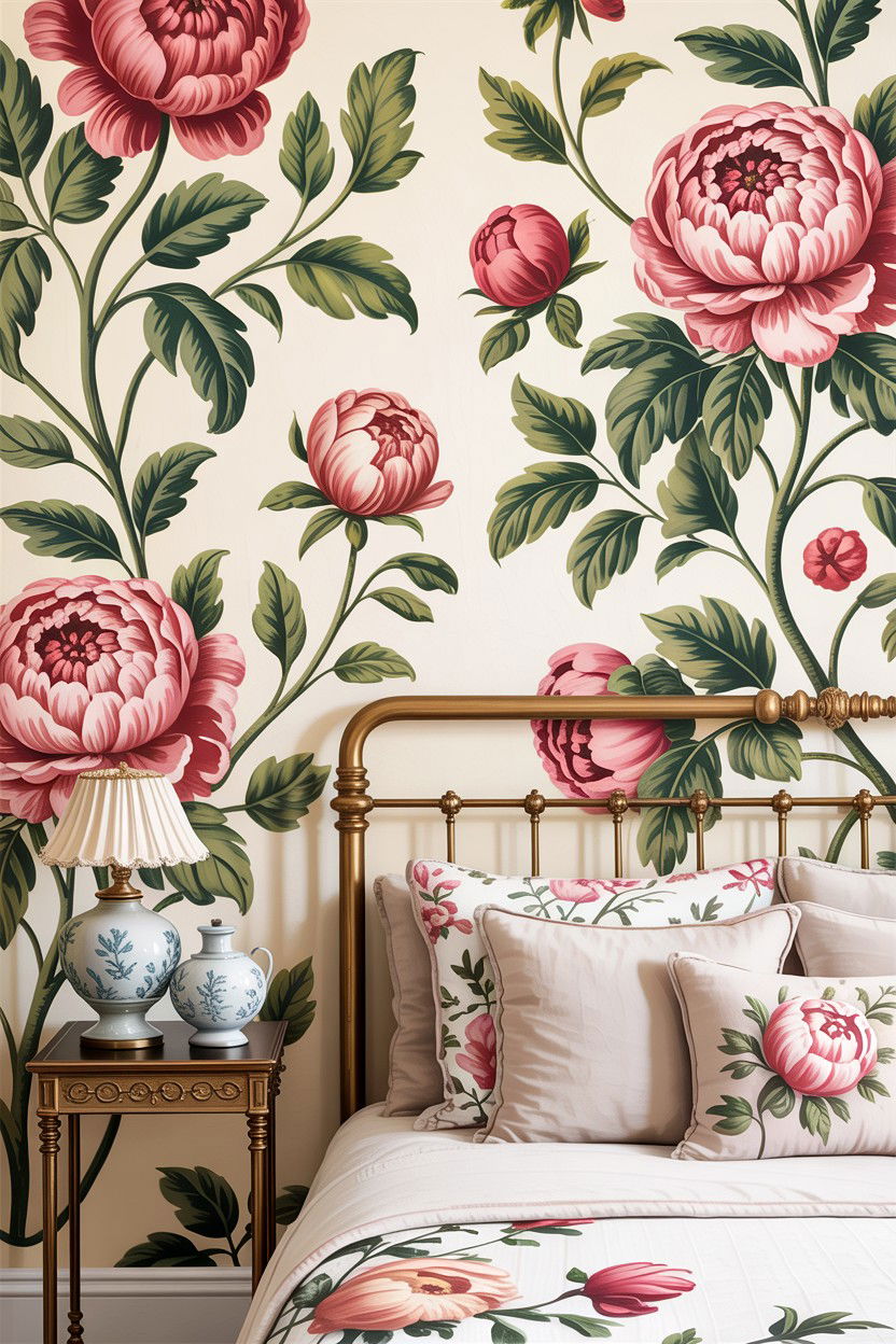 Floral Wallpaper - 30 bedroom wall ideas