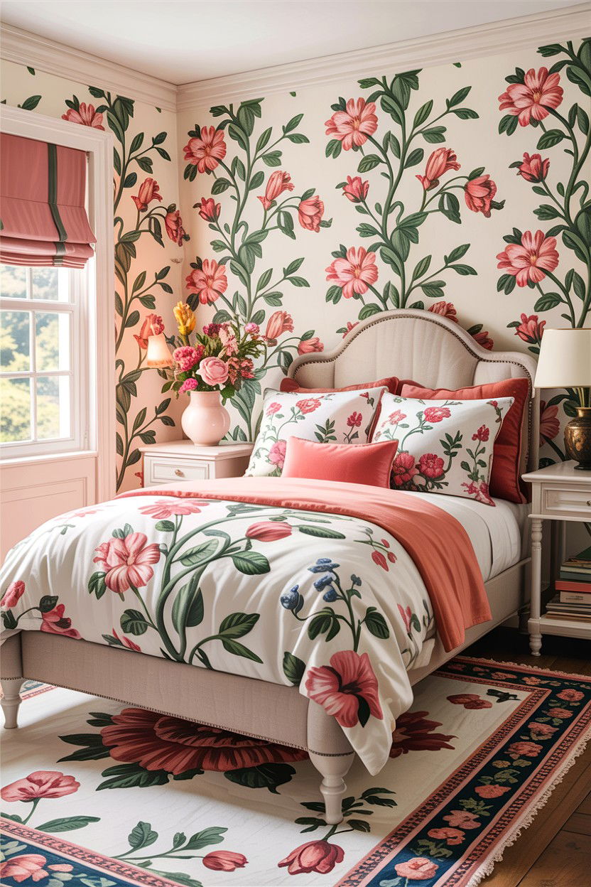 Floral southern bedroom - 30 Southern bedroom ideas