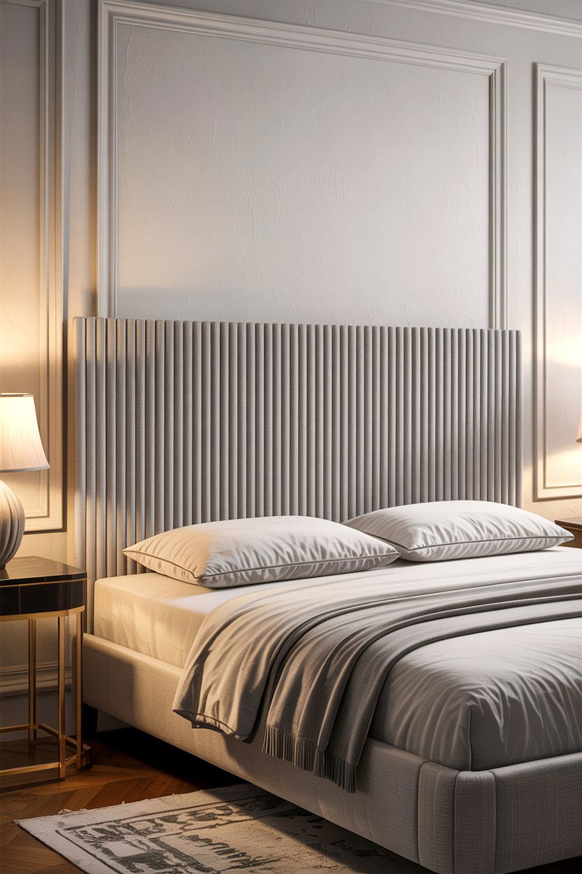 Fluted Panel Headboard - 30 bedroom headboards