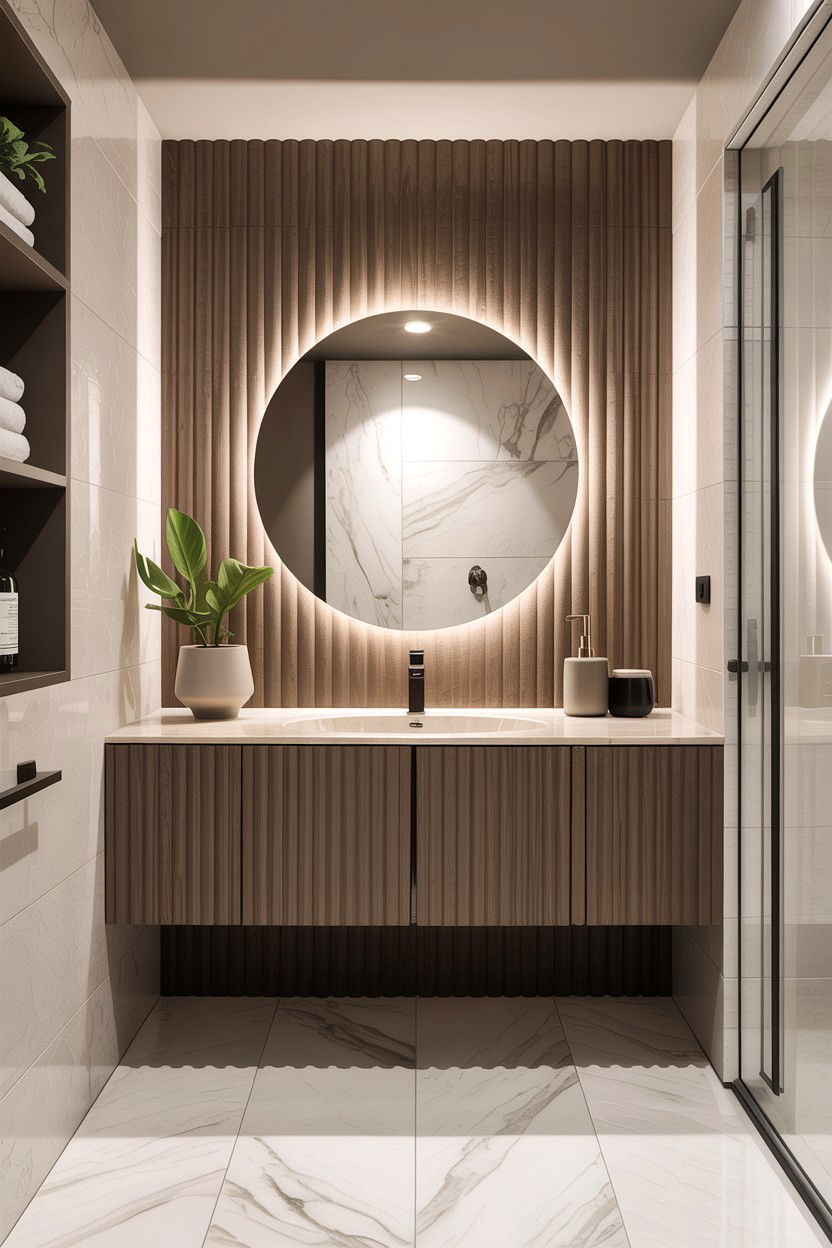 Fluted Wall Panel - 30 contemporary bathroom ideas