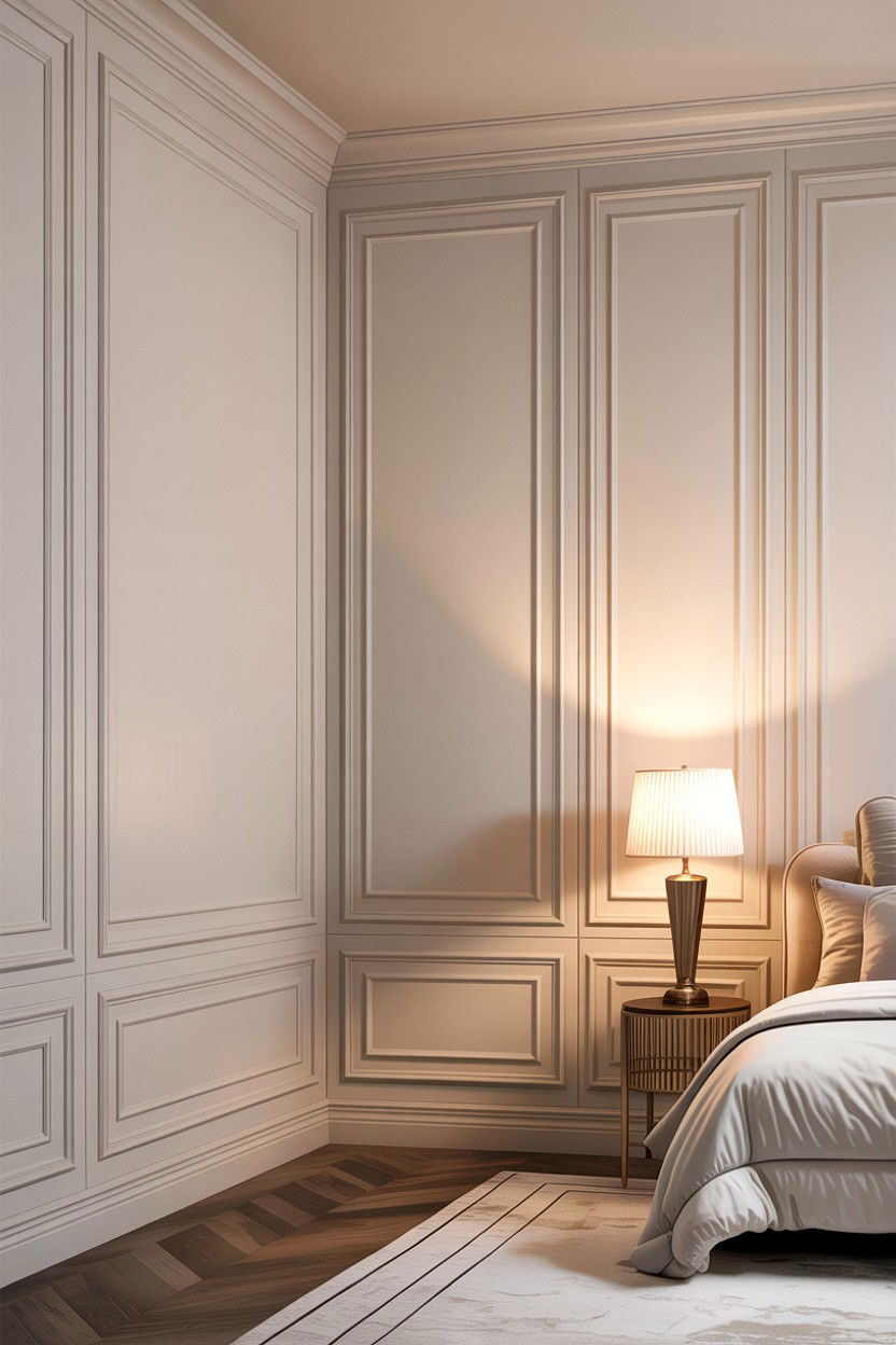 Fluted Wall Paneling - 30 bedroom wainscoting ideas