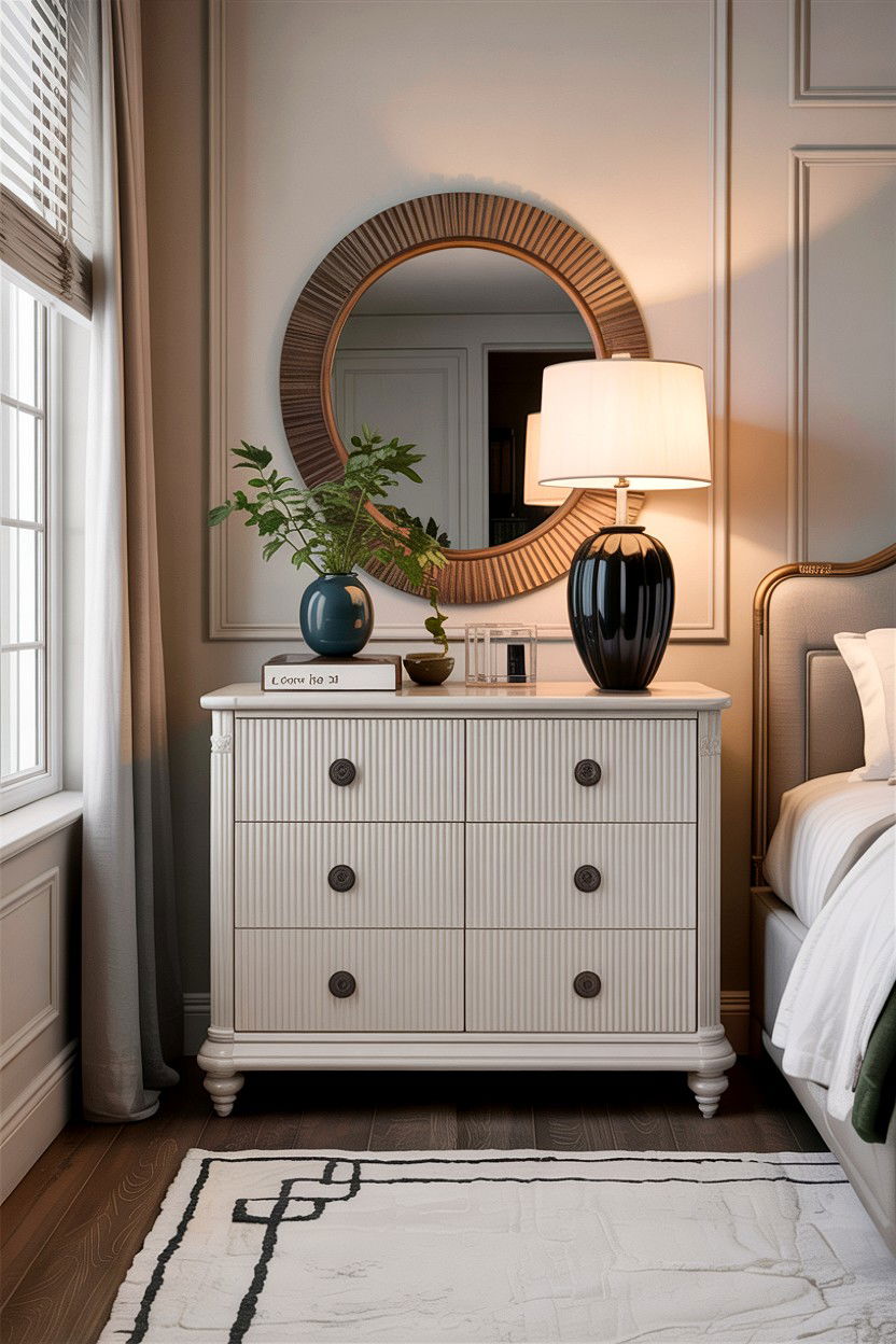 Fluted White Dresser - 30 bedroom white dressers