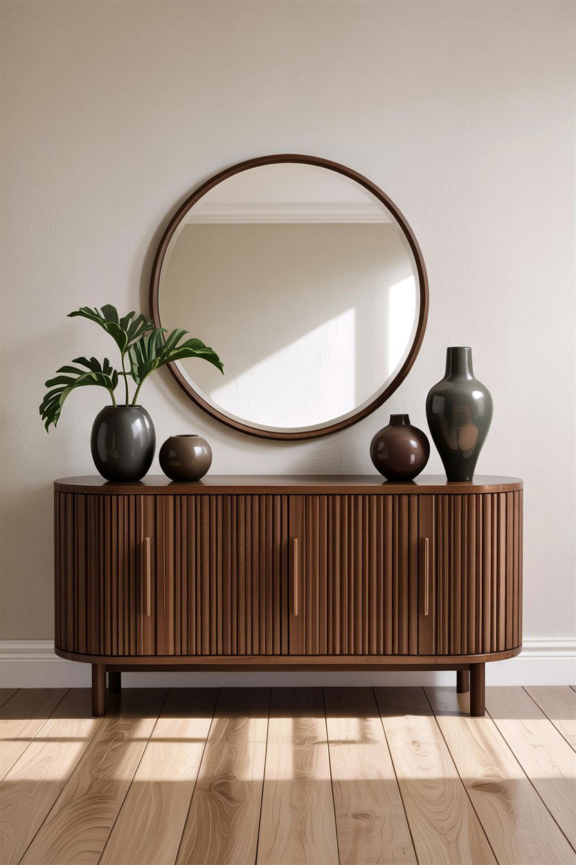 Fluted Wood Credenza - 30 living room designer furniture ideas