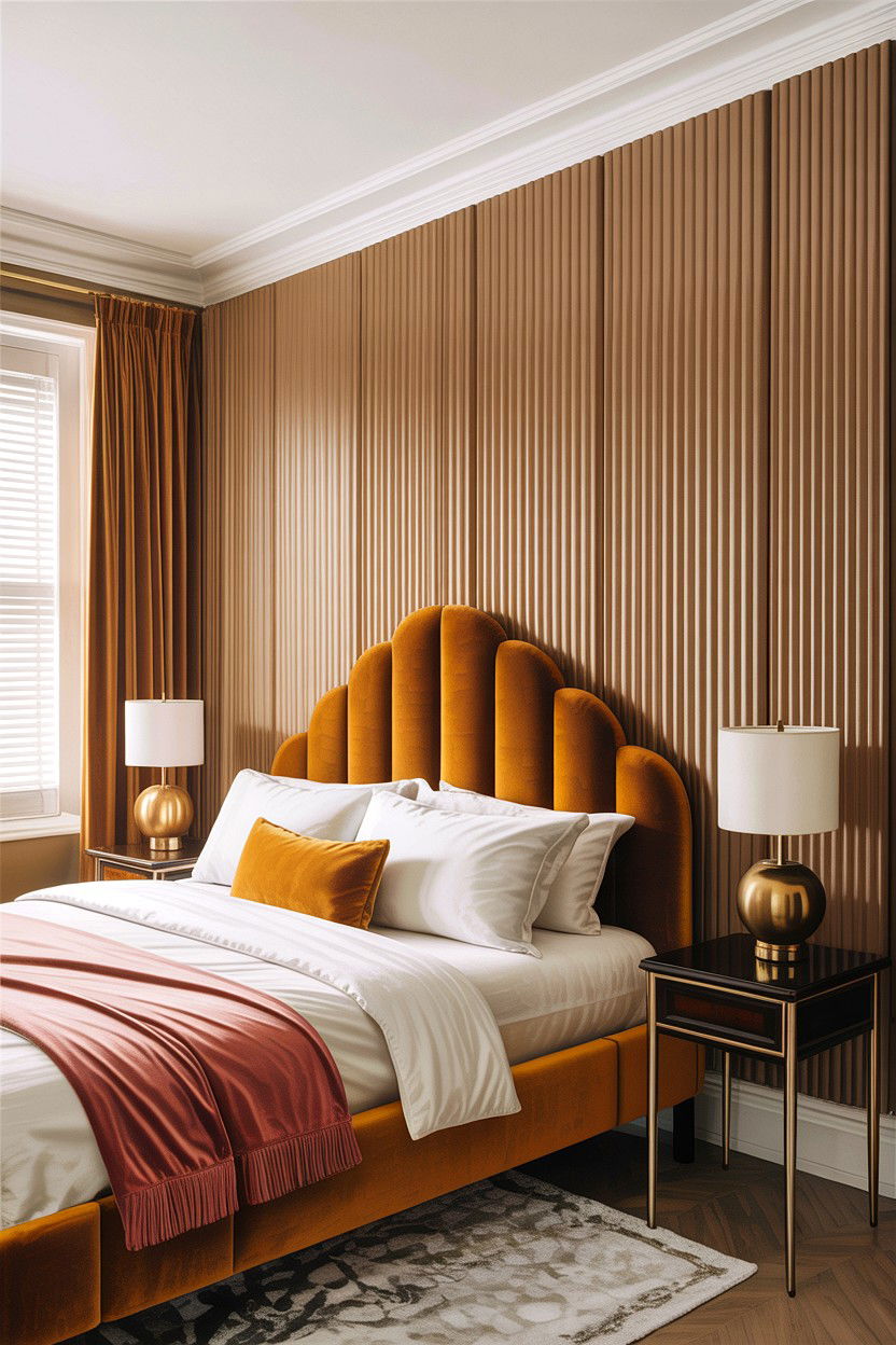Fluted wall panels - 30 bedroom textured walls
