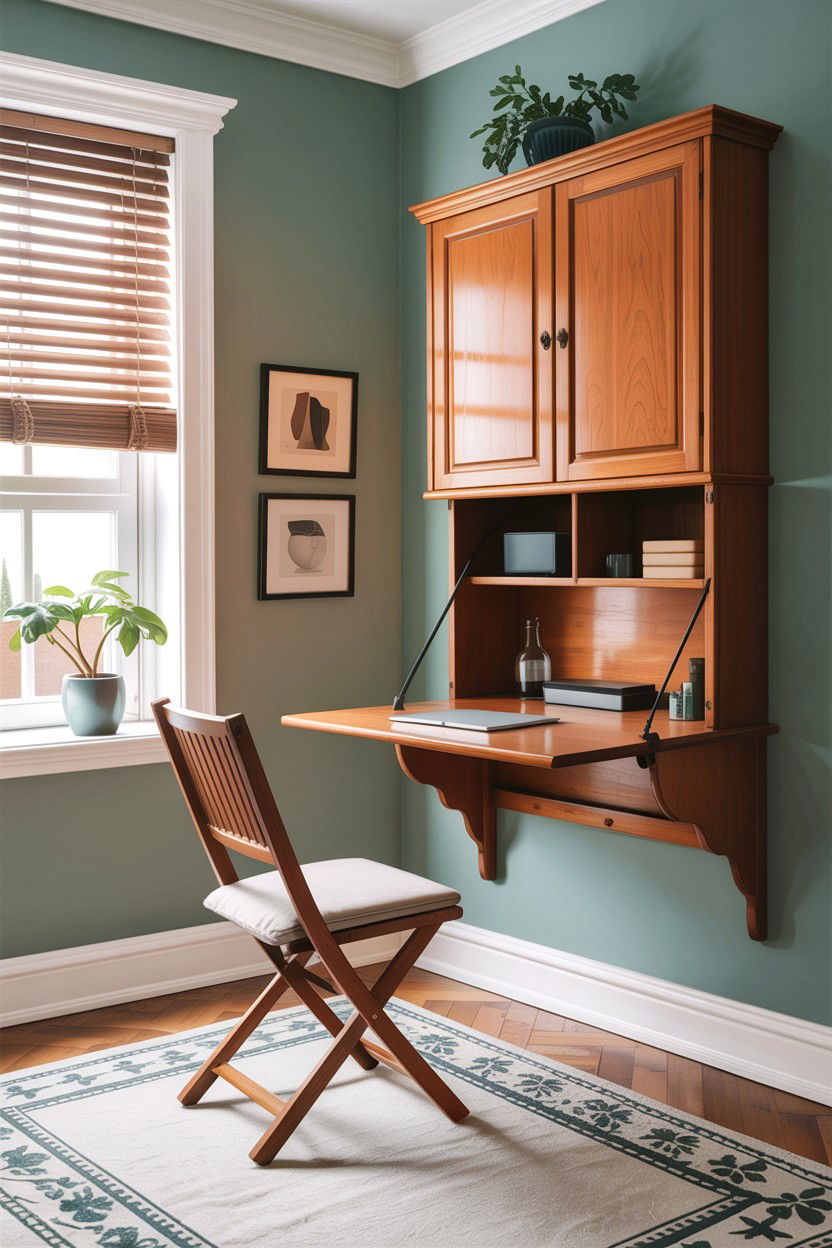 Fold Down Desk - 30 bedroom study desk ideas