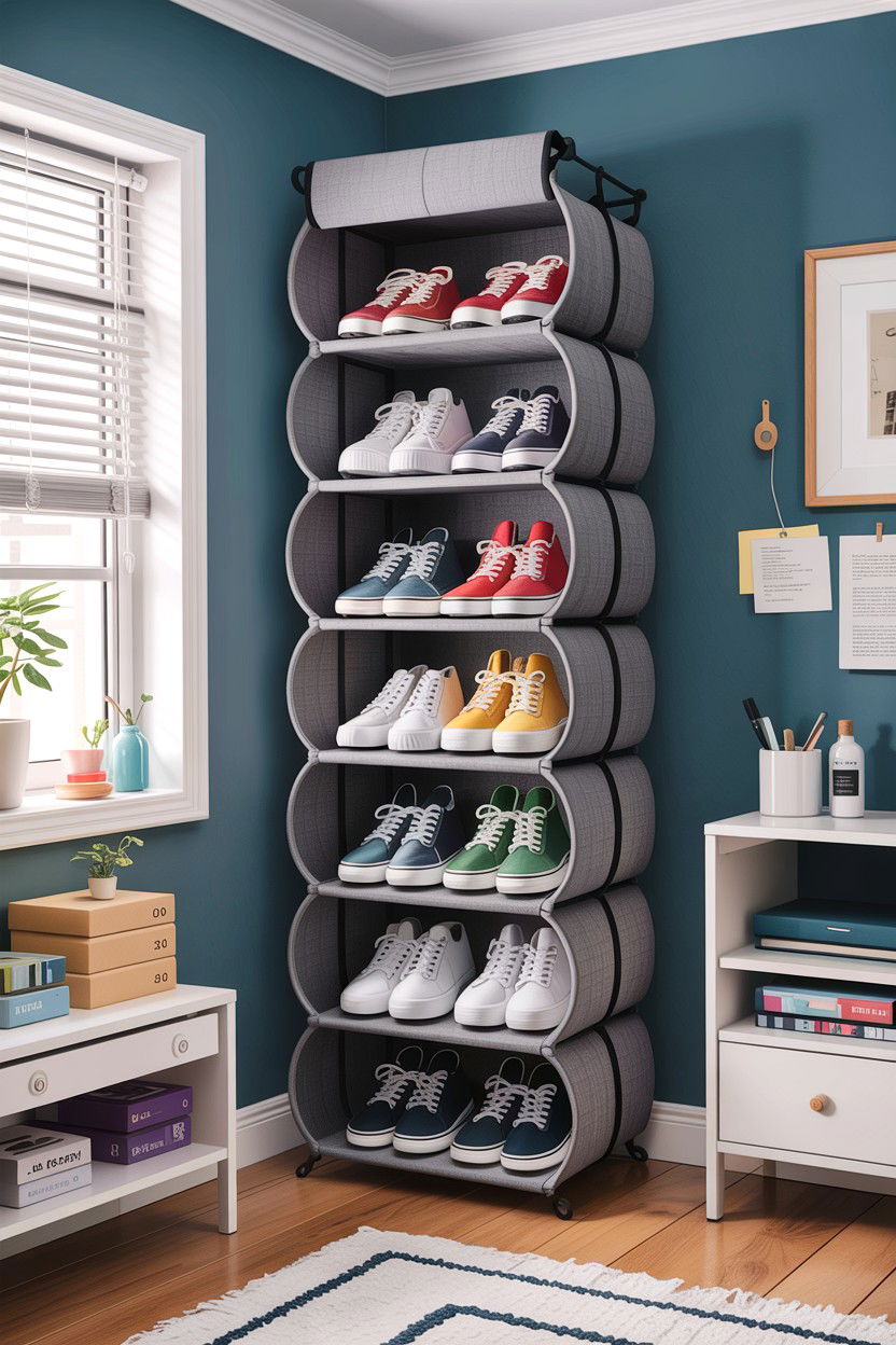 Foldable Shoe Storage - 30 bedroom shoe storage ideas