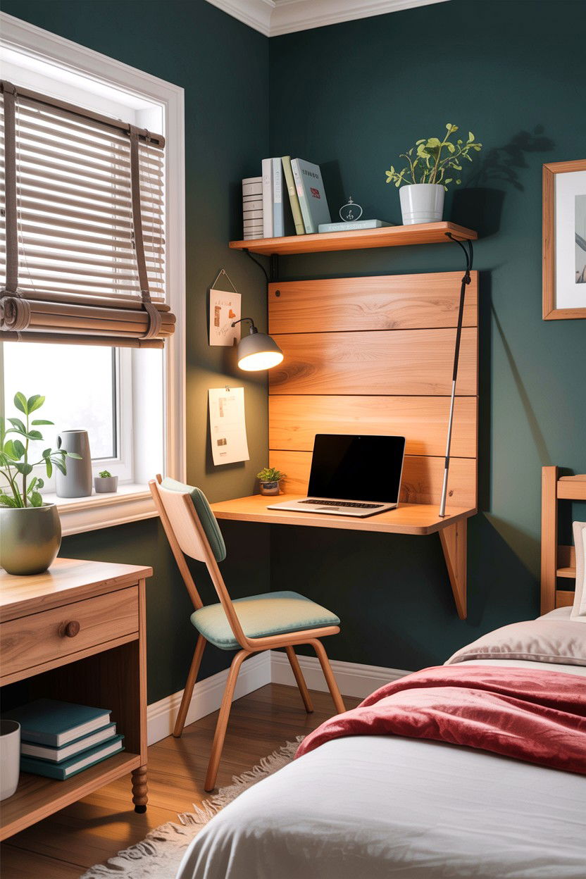 Folding Corner Desk - 30 bedroom corner desk ideas