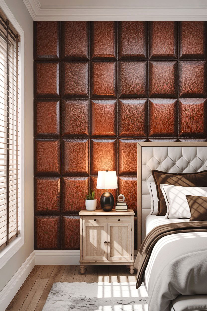 Football texture accent wall - 30 football bedroom ideas