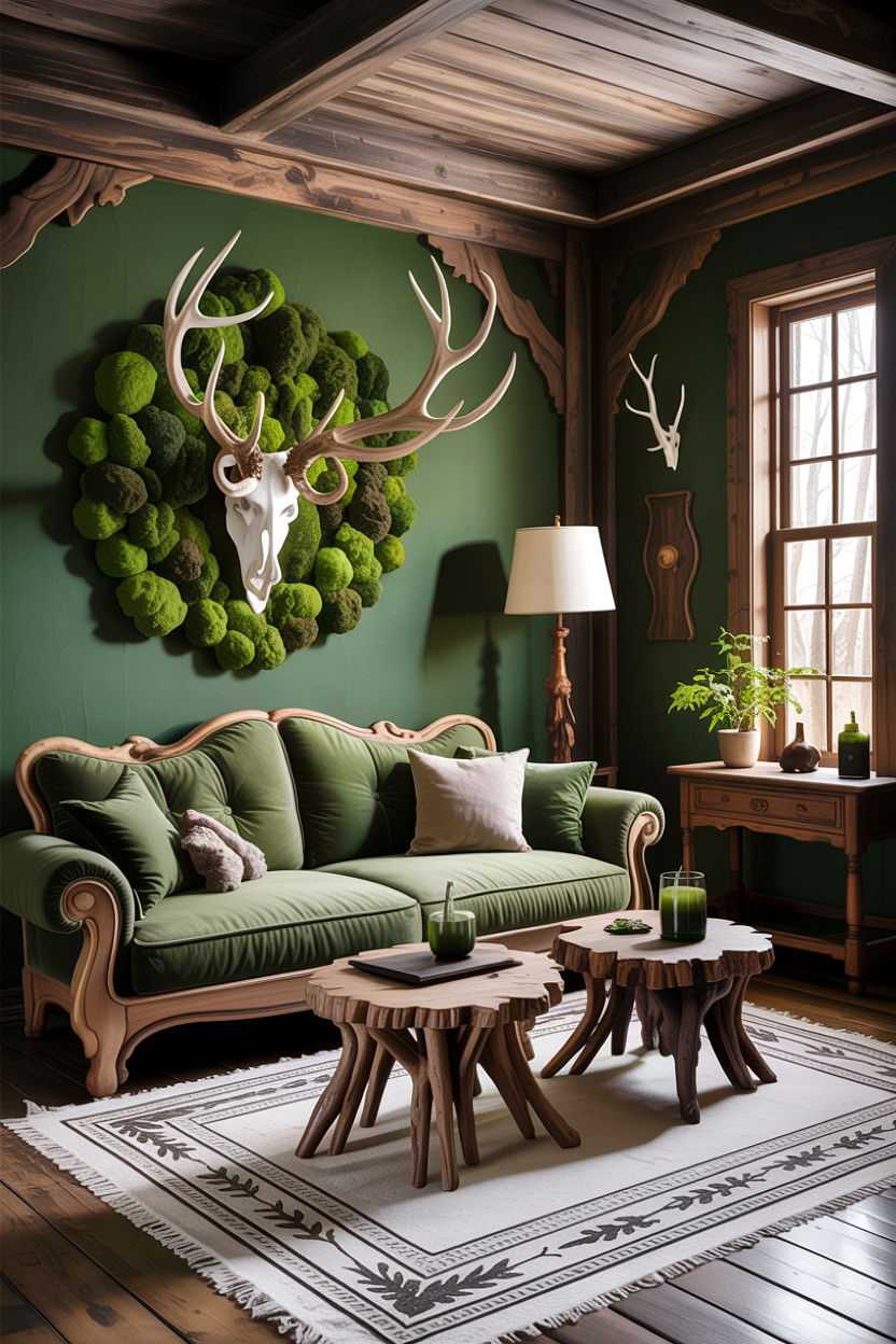 Forest Gothic Living Room - 30 gothic living room ideas