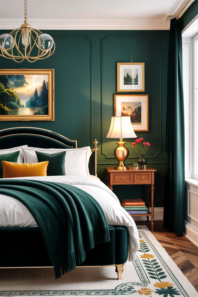 Forest Green And Gold Decor - 30 forest green bedroom ideas
