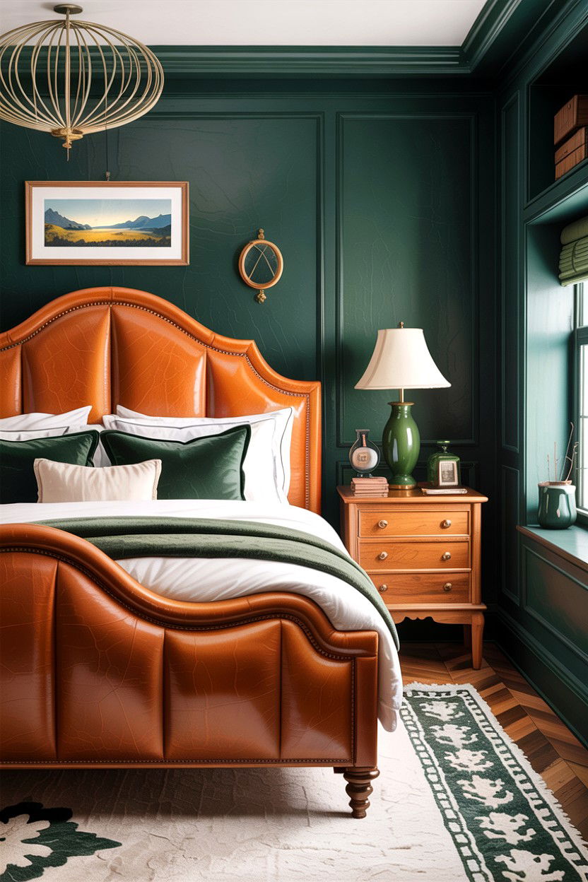 Forest Green And Tan Leather - 30 forest green bedroom ideas