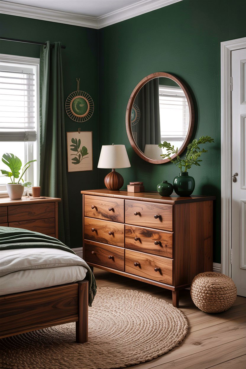 Forest Green And Wood Furniture - 30 forest green bedroom ideas