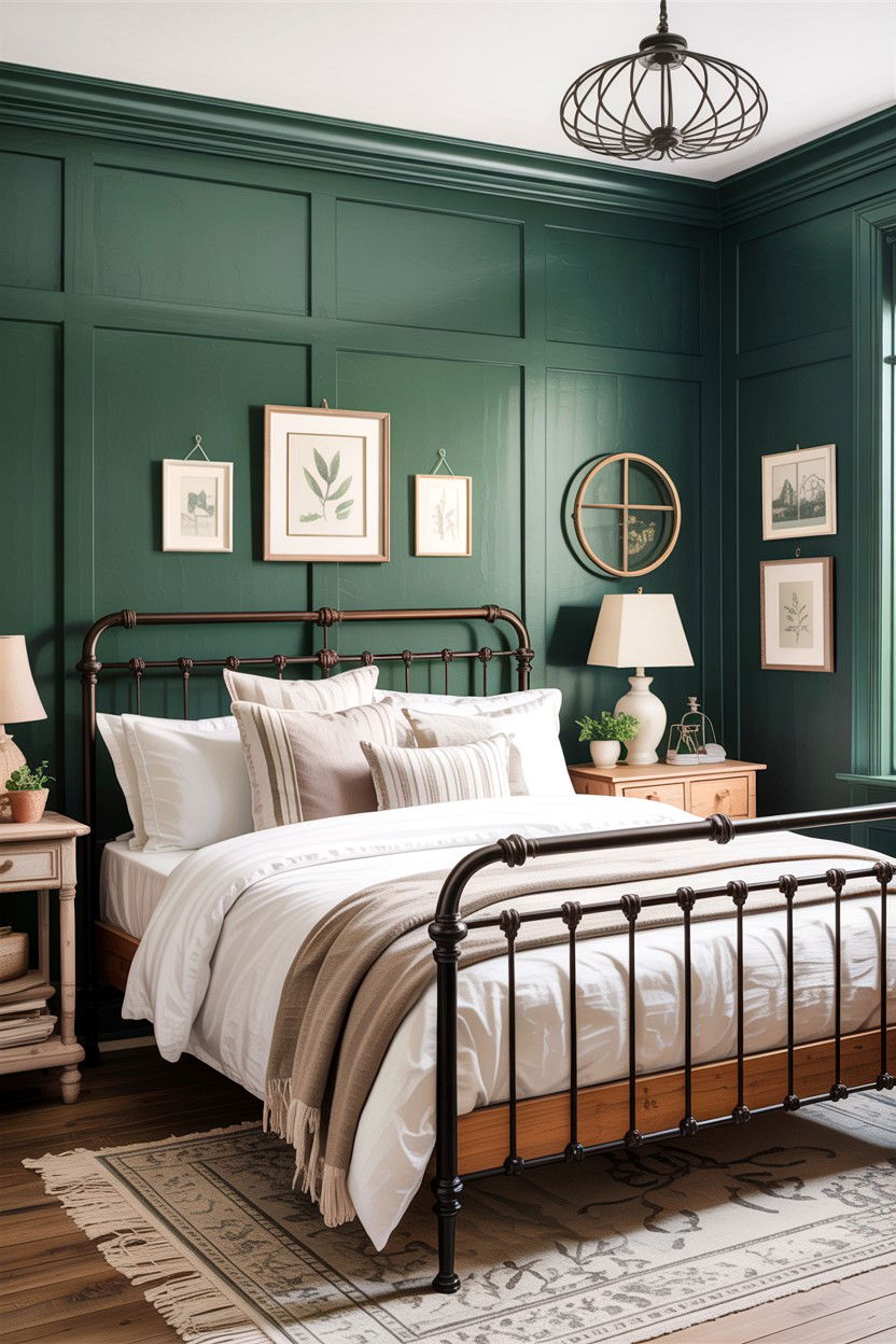 Forest Green Board And Batten - 30 forest green bedroom ideas