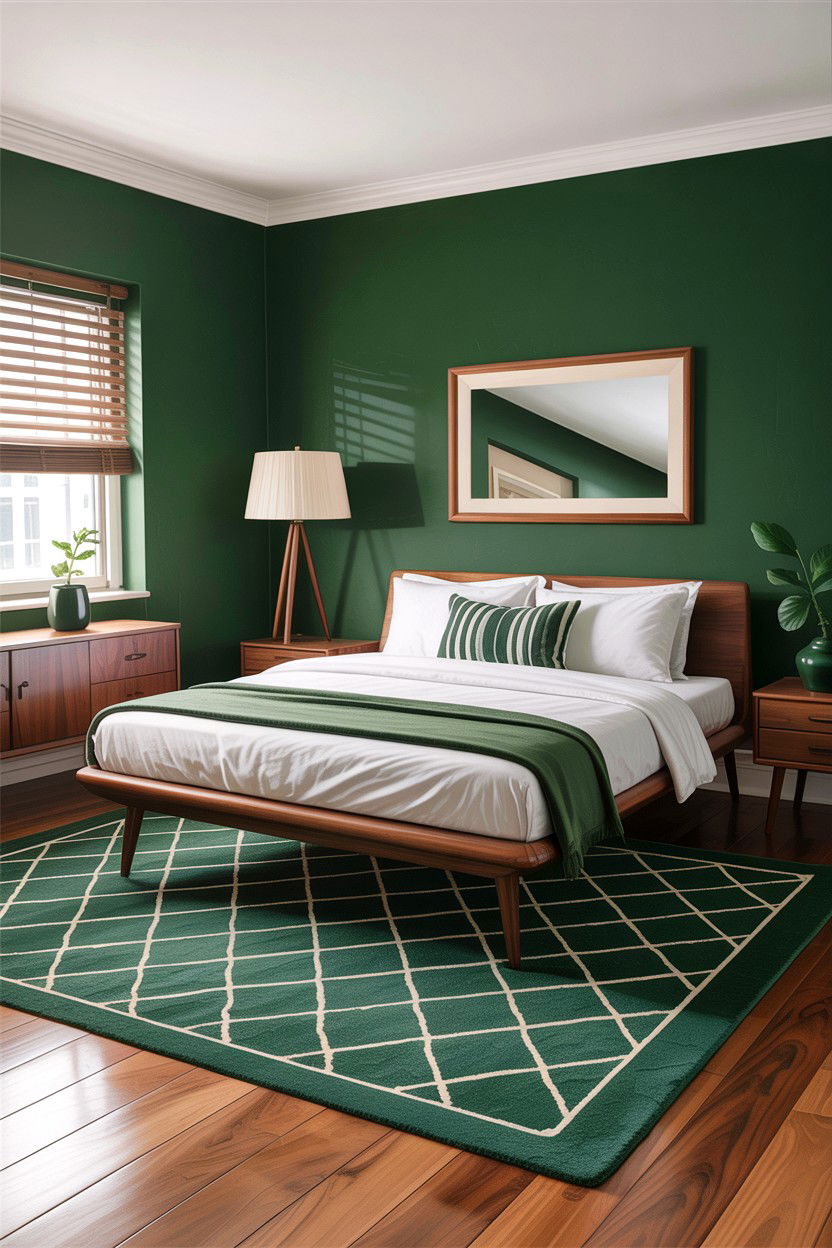 Forest Green Mid Century Modern - 30 forest green bedroom ideas