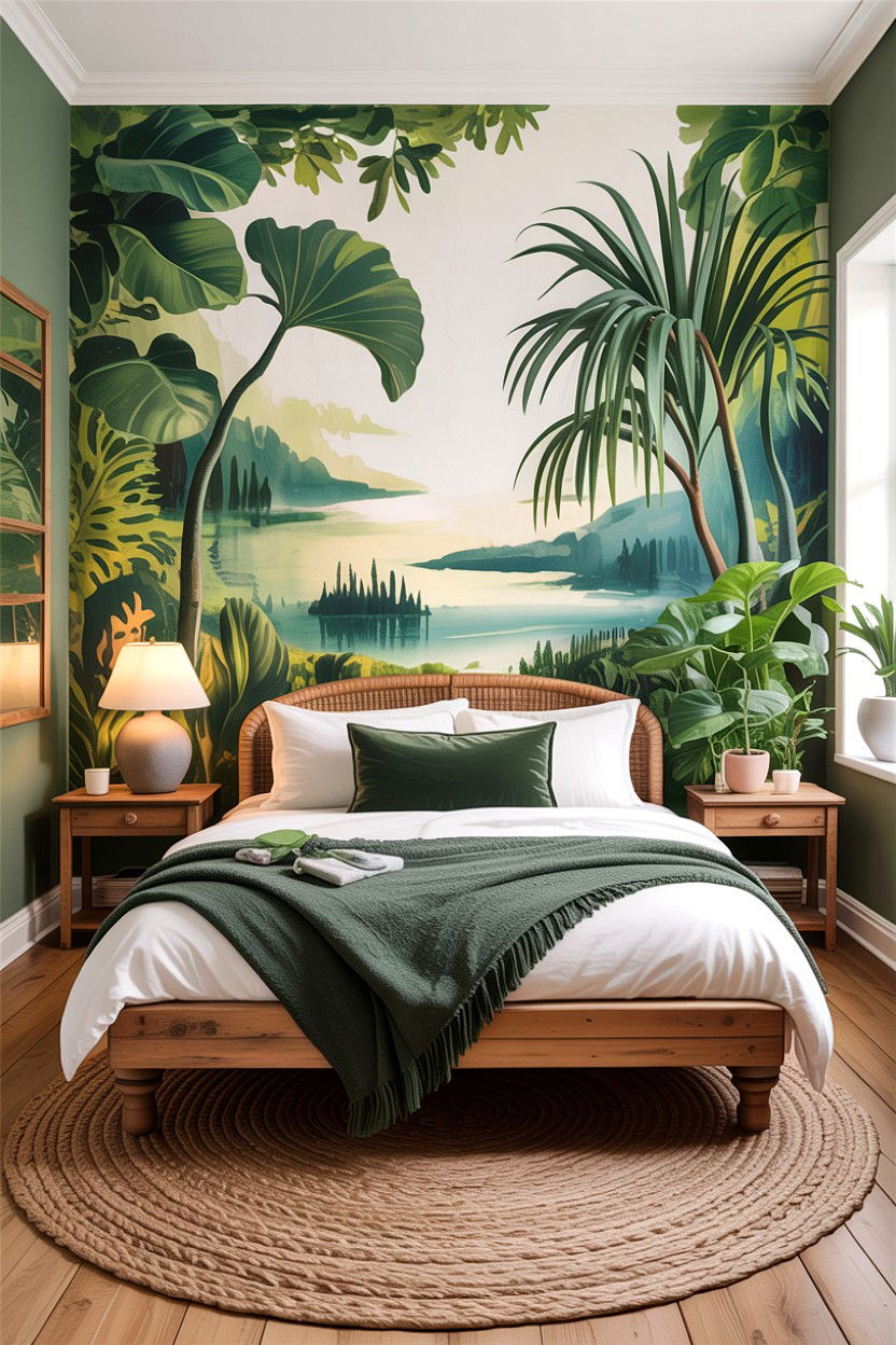 Forest Green Nature Inspired Space - 30 forest green bedroom ideas