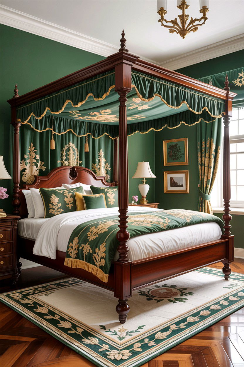 Forest Green Traditional Style - 30 forest green bedroom ideas